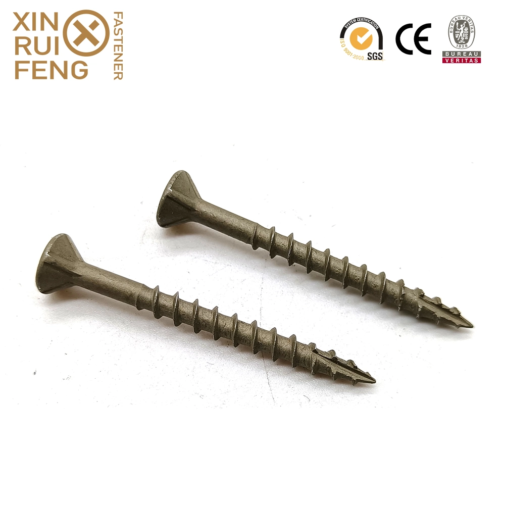 Xinruifeng Fasteners #8X1 1/2&quot; Square Drive Csk Head Saw Tooth Ruspert Wood Type 17 Point Construction Deck Screws