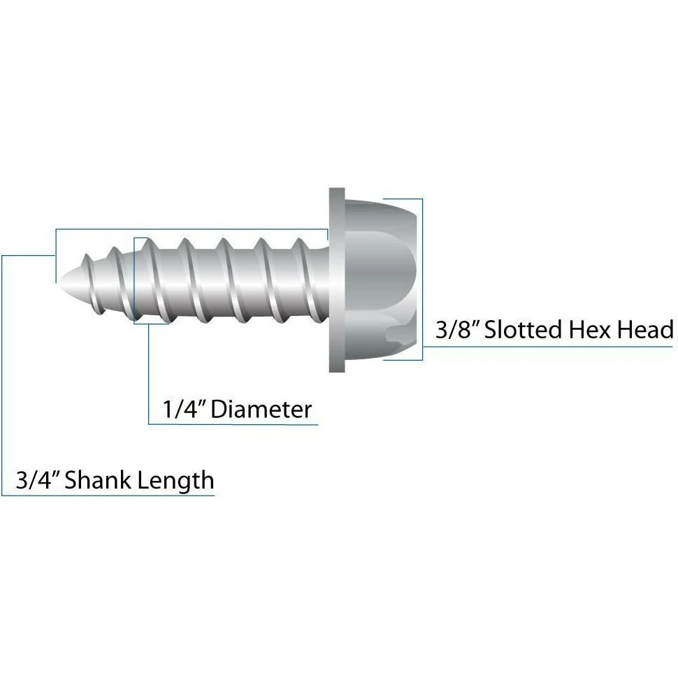 Slotted Drive Hex Head Concrete Screw Self Tapping Srcew