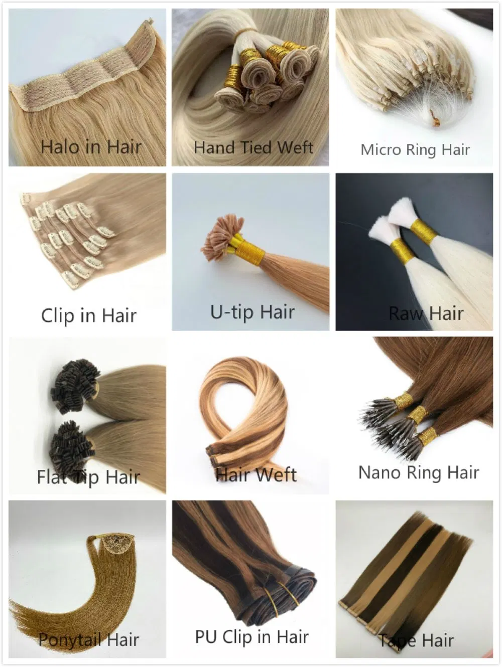 Wholesale Factory Price Human Hair Wavy Hair Tapes Hair Extension