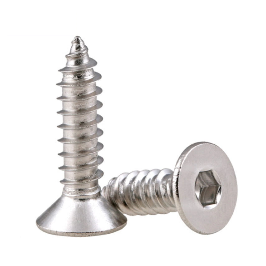 Flat Head Hexagon Socket Self Tapping Screw Countersunk Head Hex Self Tapping