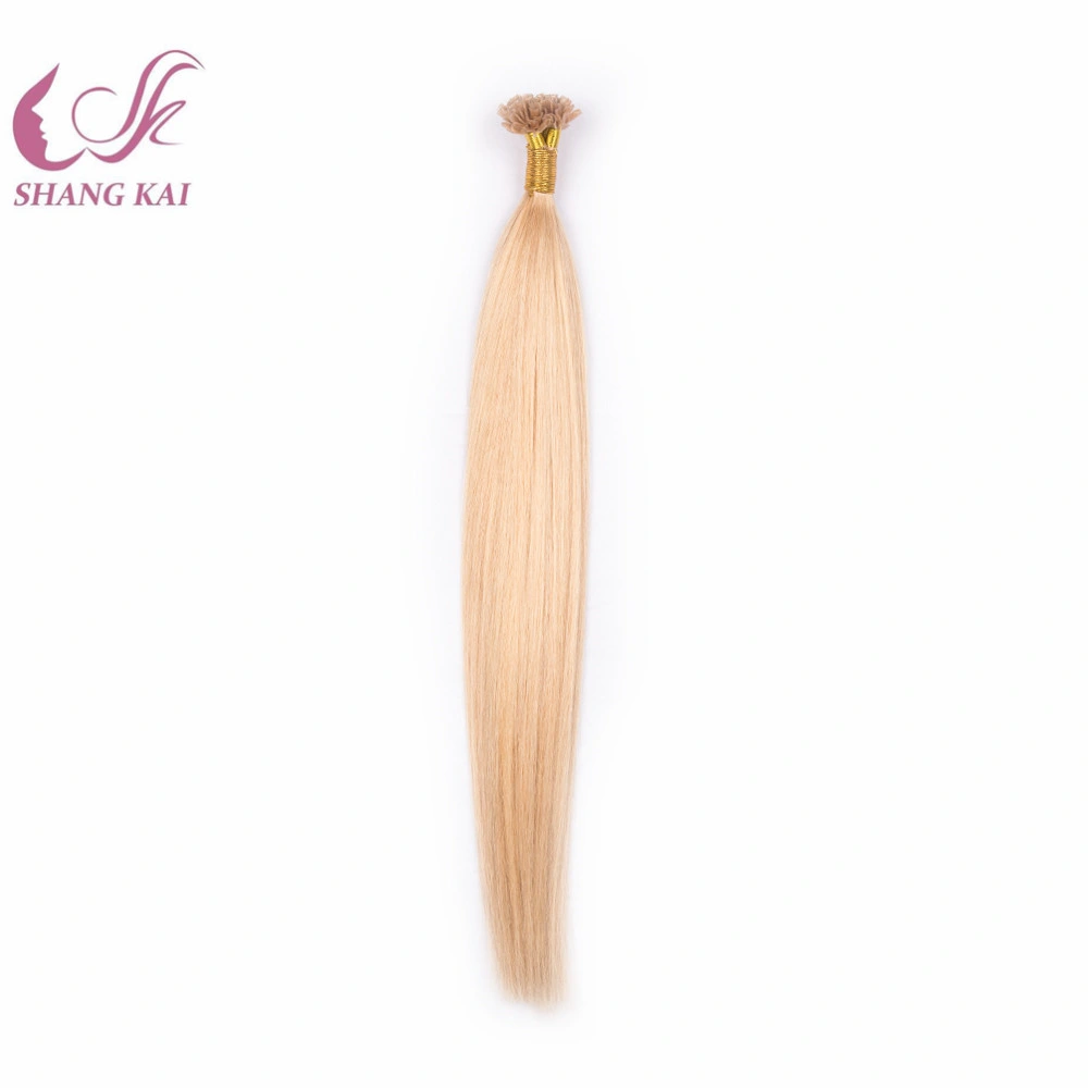 Wholesale 1g Each Strand Nail Tip Russian Straight Virgin Blonde Human Hair Extensions Hair