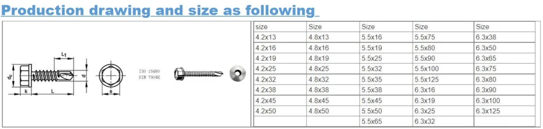 Stainless Steel/Carbon Steel /Self Tapping Drilling Screw/Roofing Screw/Fastener Screw/Hex Wood Timber Screw/Chipboard Drywall Screws / Socket Set Grub Screws