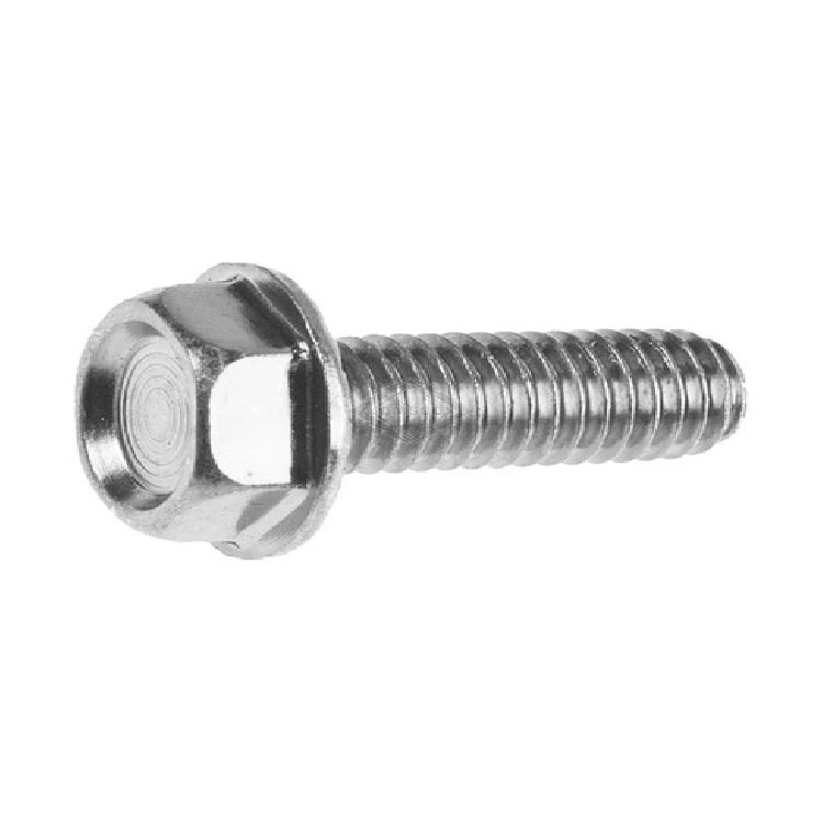 Zinc Plated Hex Flange Bolt Grade8.8 10.9 12.9 Full Thread Alloy Steel Hex Flange Head Screw with or Without Serration