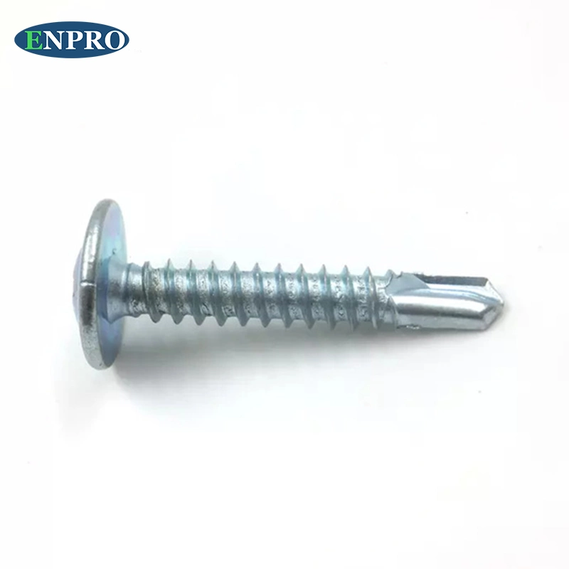 Enpro Modify Truss Phillips Cross Drive Carbon Steel Galvanized M8 Ss Stainless Steel Wafer Head Self Drilling Screw