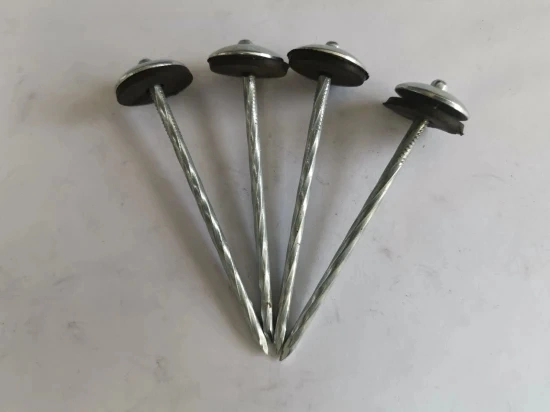 Chinese Factory Supply 2.5 Roofing Nails Galvanized Umbrella Head 25kg spiral Shank Roofing Nails