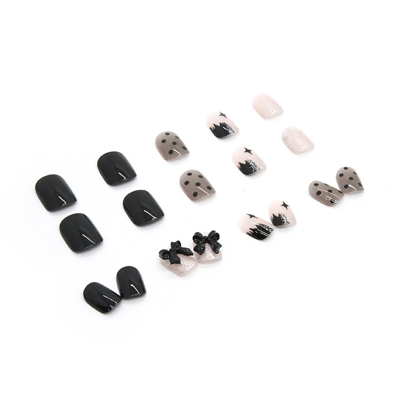 Long Diamond Shaped Nail Plate Powder Transparent Heart Shaped Fake Nails