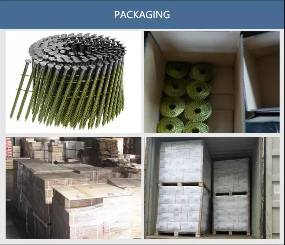 3000 PCS Per Roll Pallet Jumbo High Load Jumbo Coil Nails for Automatic Pallet Machine 2-1/4&prime;&prime;x0.099&prime;&prime; (2.5X57mm)