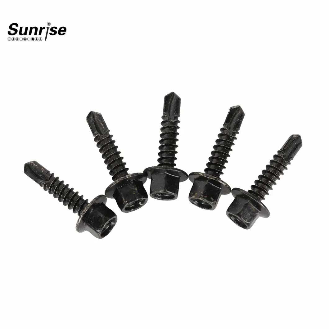 Stainless Steel Carbon Steel DIN Custom Ross Countersunk Meatl Hex Head Self Drilling Roof Screw