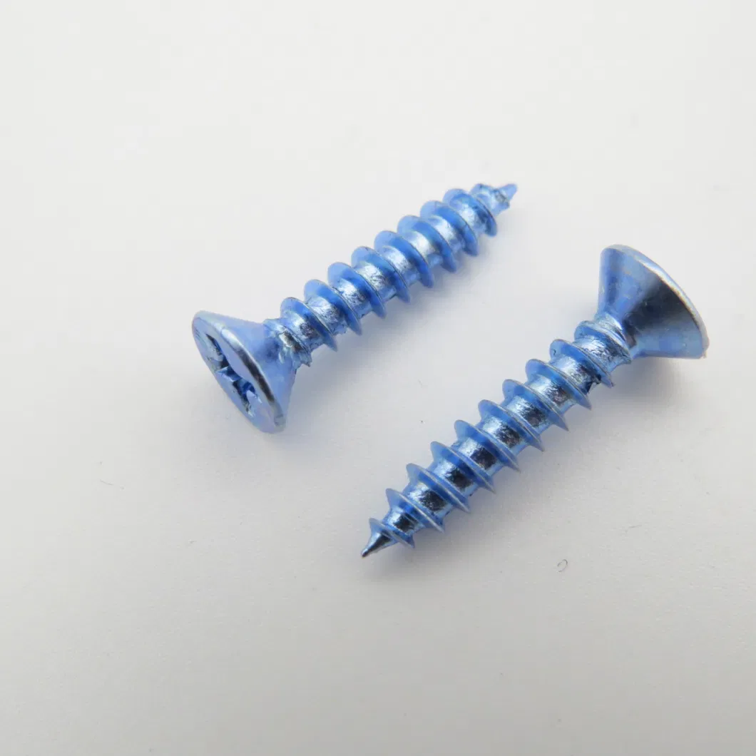 Wholesale Yellow Zinc Plated Carbon Steel Pozi Head Countersunk Chipboard Screw Nail