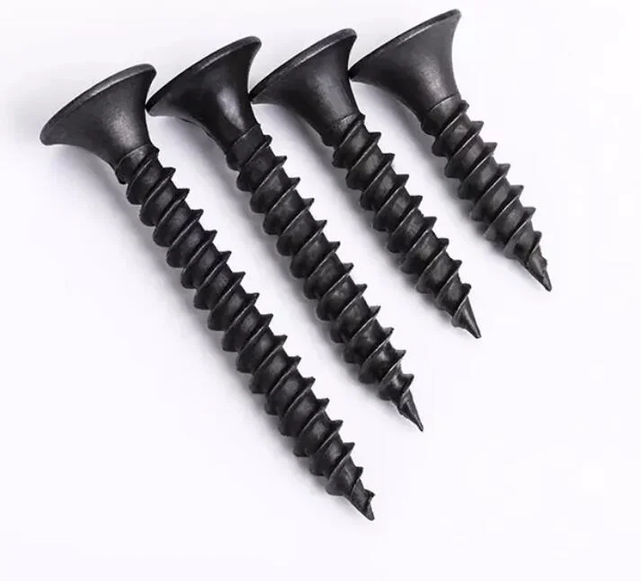 Tianjin Factory Black/Gray Phosphated Bugle Head Gypsum Board Screw Coarse Thread Tornillos Drywall Screw