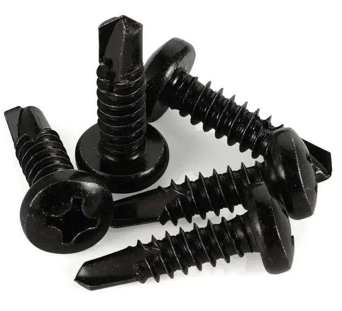 Carbon Steel Grade 4.8 8.8 10.9 12.9 Black Zinc Coated Phillips Pan Head Cylindrical Head Self-Drilling Screws DIN7504