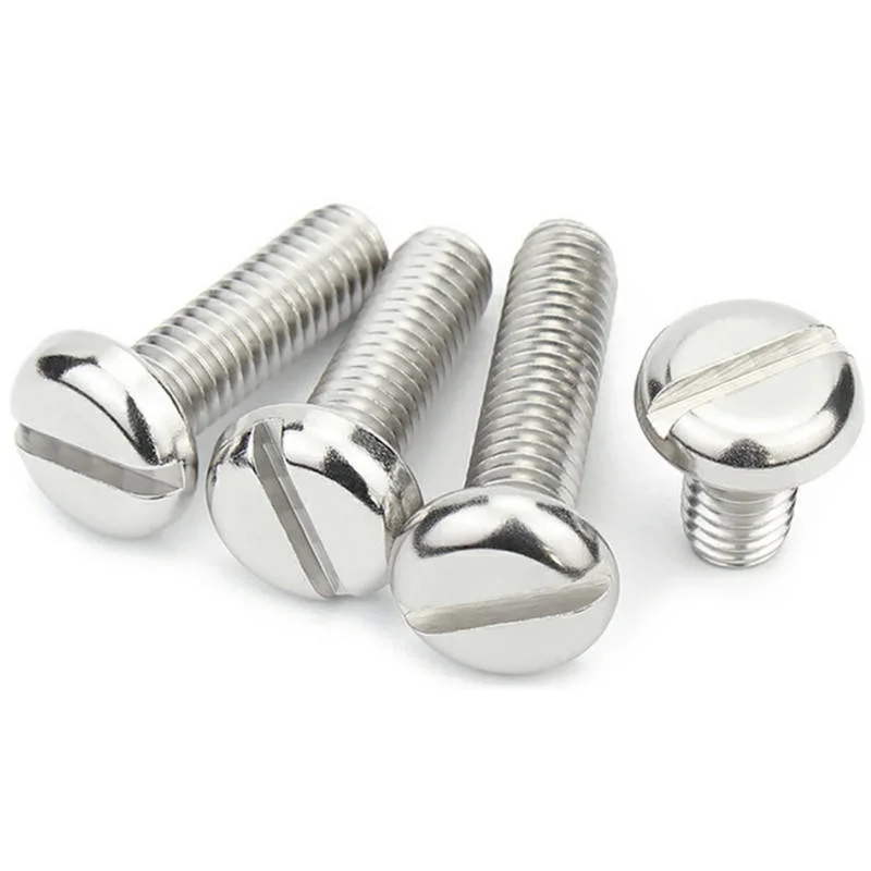 China Factory DIN84 Stainless Steel Slotted Cylindrical Head Screws