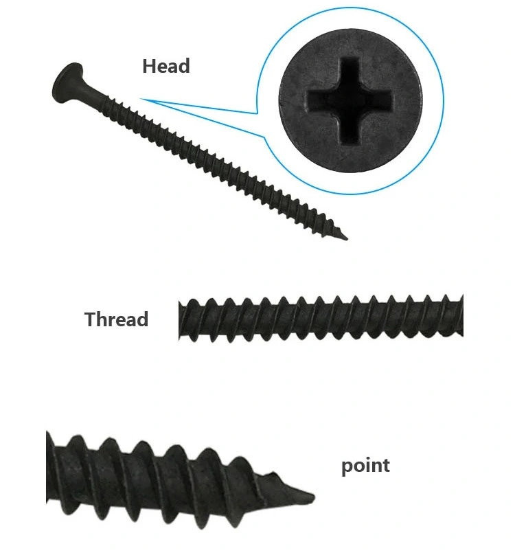 Black Gray Phosphated Bugle Head Drywall Screw for Drywall