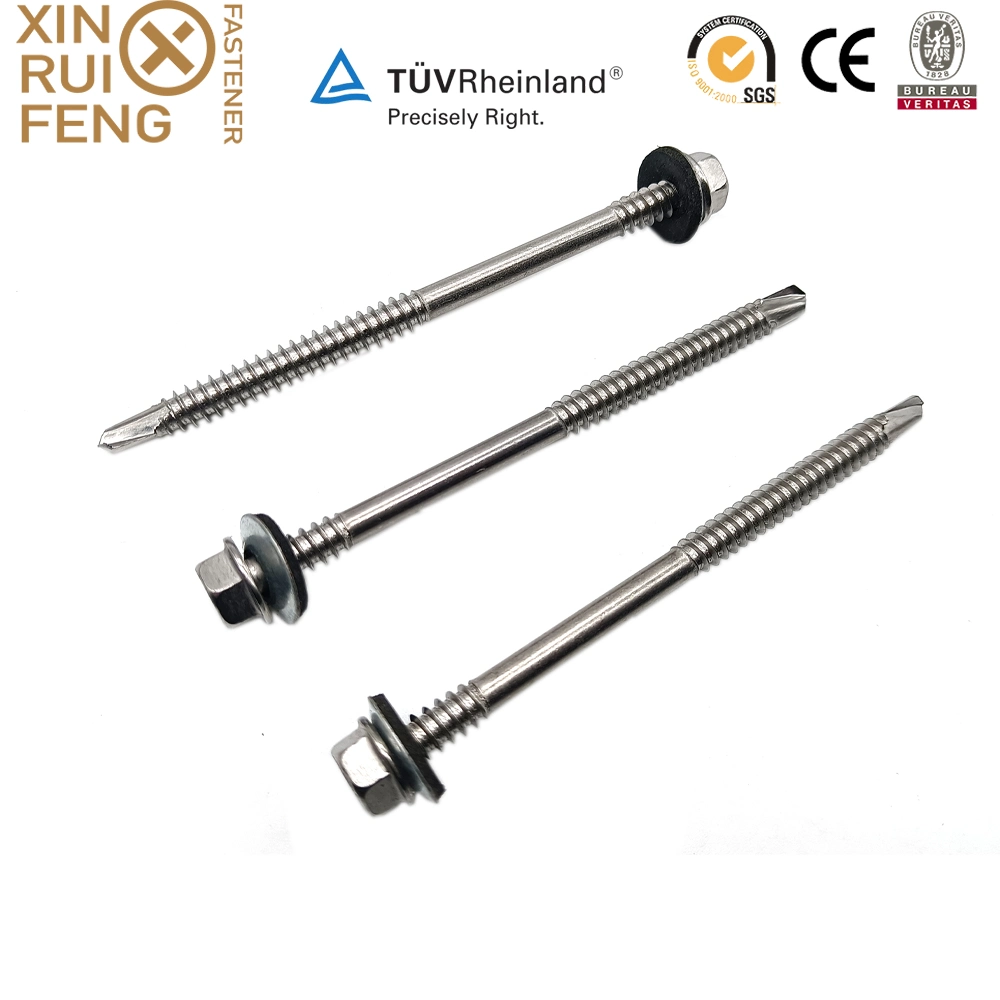 Roofing Wing Teks Sawed Teeth Umbrella Washer Hex Head Self Drilling Screws