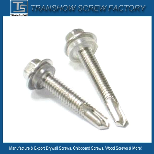 Drilling Hex Head Self Tapping Self-Drilling Roofing Screw with Bondded Washer