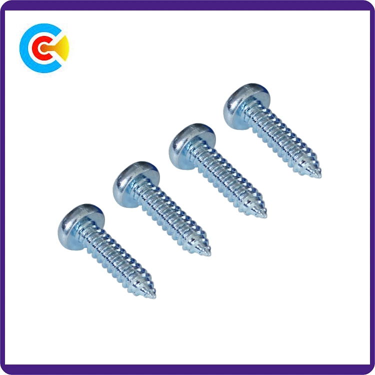 Stainless Steel/4.8/8.8/10.9 Galvanized/Zinc Flower Pan Head Self-Tapping Screw for Furniture/Kitchen/Cabinet