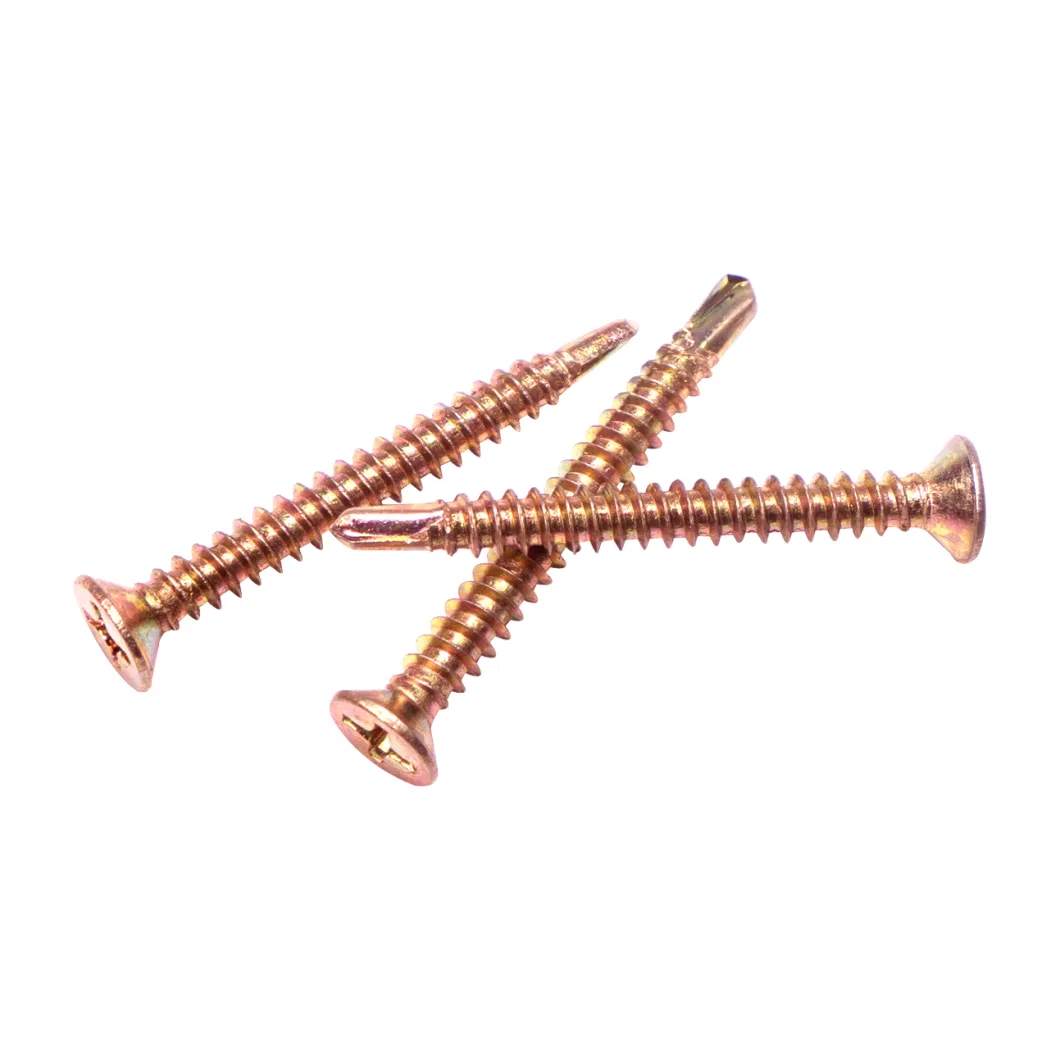 DIN7504 Fastening in Window or Door Frames Phillips Zinc Plated Countersunk Head Hylux Screws Self Drilling Tornillo Self Drilling Screw