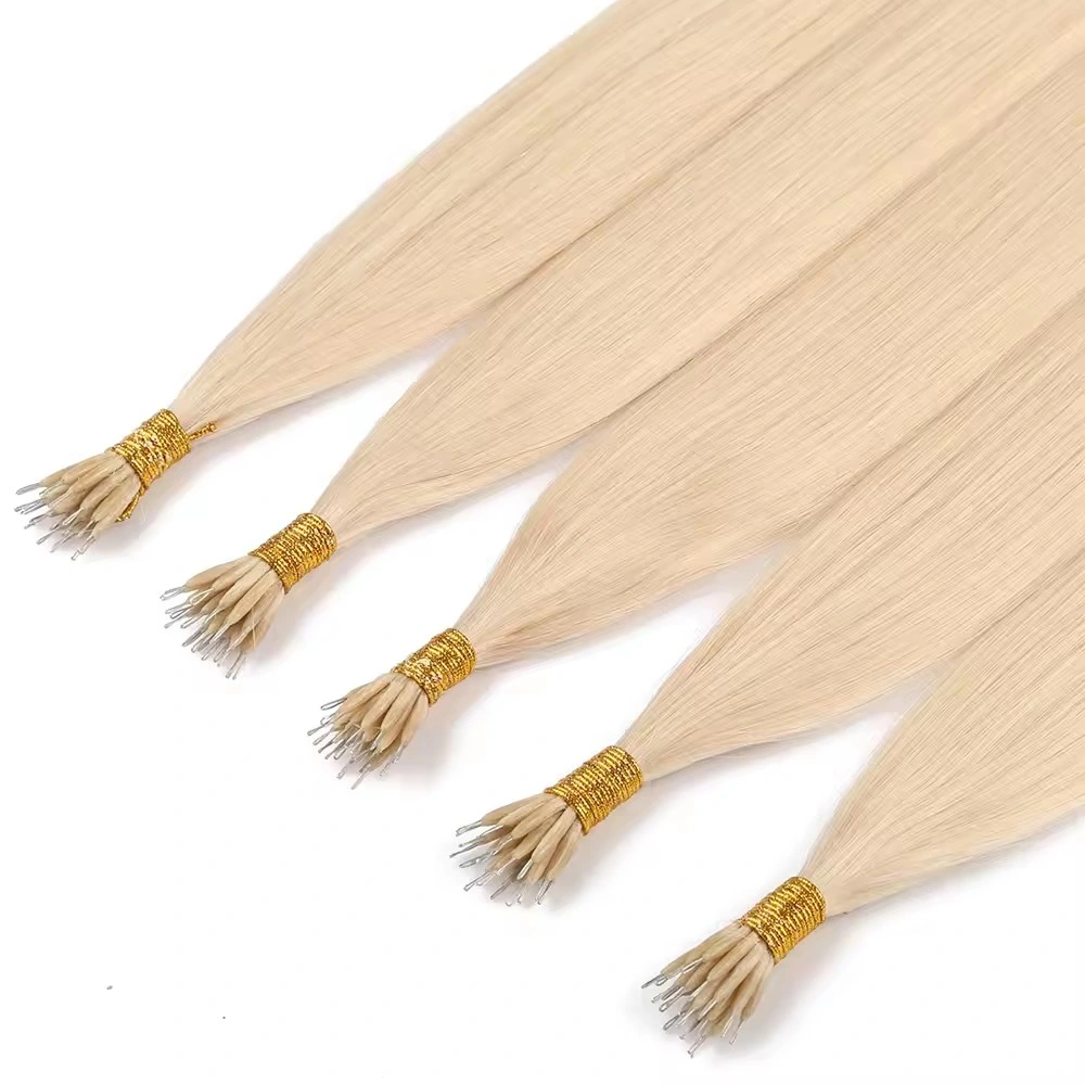 Youzi Factory Wavy Russian Prebonded Hair Extensions Nano Tip Hair Extensions