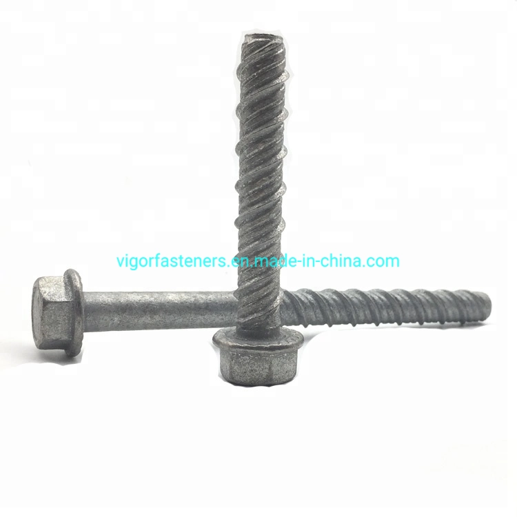 Grade 10.9 Hex Flange Head Concrete Screw Bolt Hot DIP Galvanized Expansion Anchor Bolt Masonry Bolt Masonry Screw for Concrete