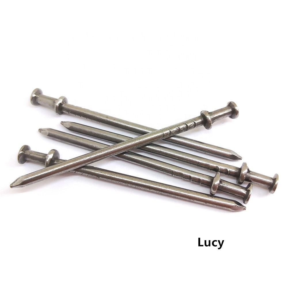 Bright Galvanized Double Headed Nail Smooth Round Shank 6D Duplex Head Nails