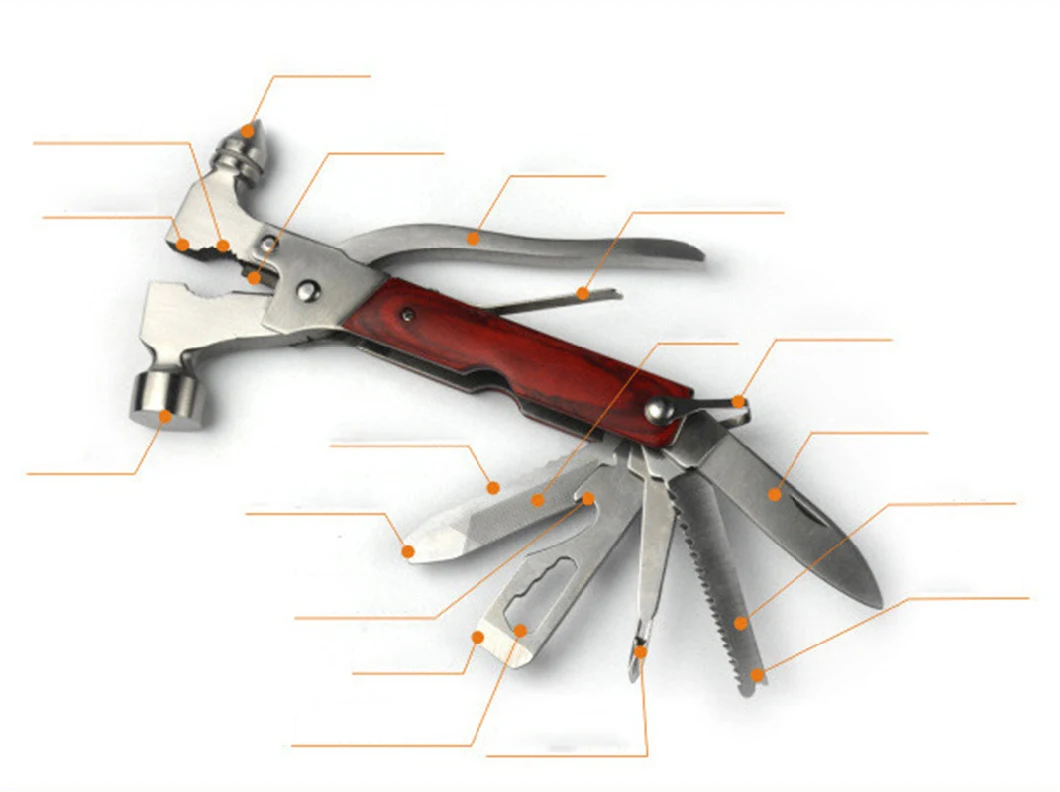 Stainless Steel Multi Tool Portable Hammer Kit for Car Emergency Esg12896