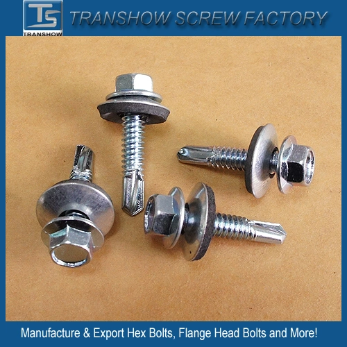 Drilling Hex Head Self Tapping Self-Drilling Roofing Screw with Bondded Washer