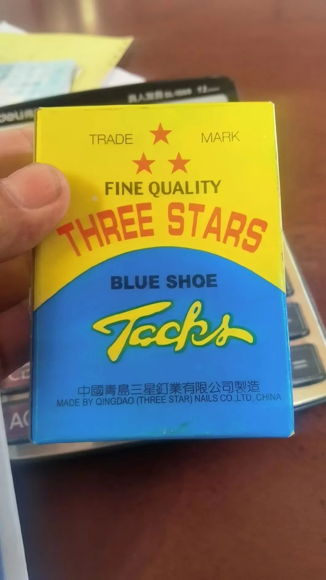 Three Star Shoes and Tack Nails Factory Price Steel Round Head Blue Black Shoe Tack for Shoes