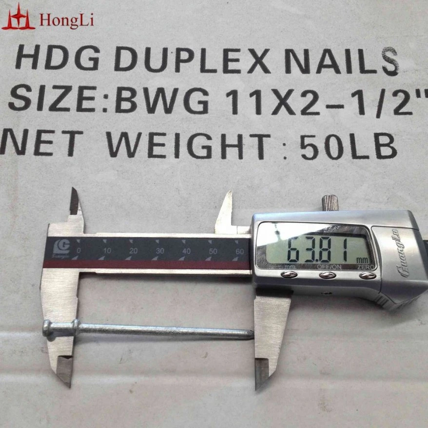 6D Polished Duplex Nails/Common Wire Double Headed Nails for Canada