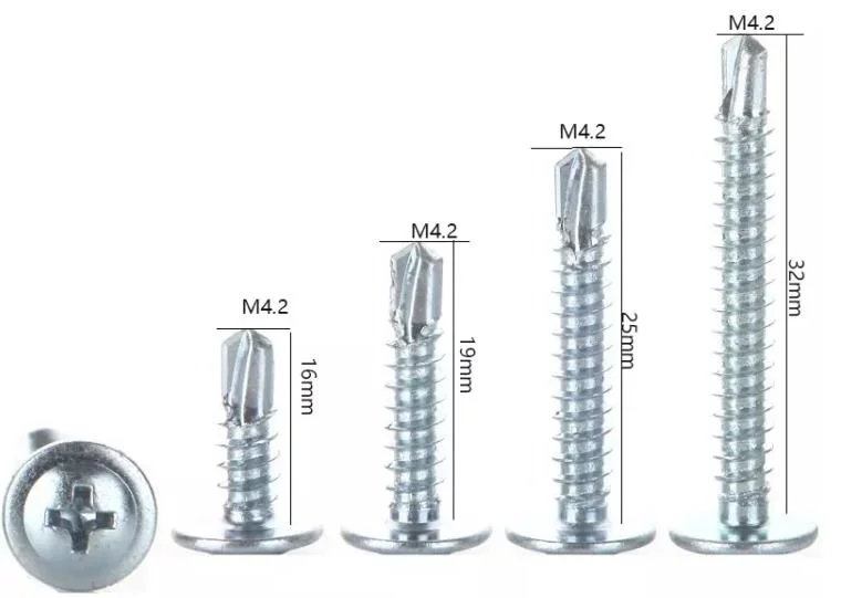 Wafer Head Phillips Cross Drive Truss Head Self Drilling Screw