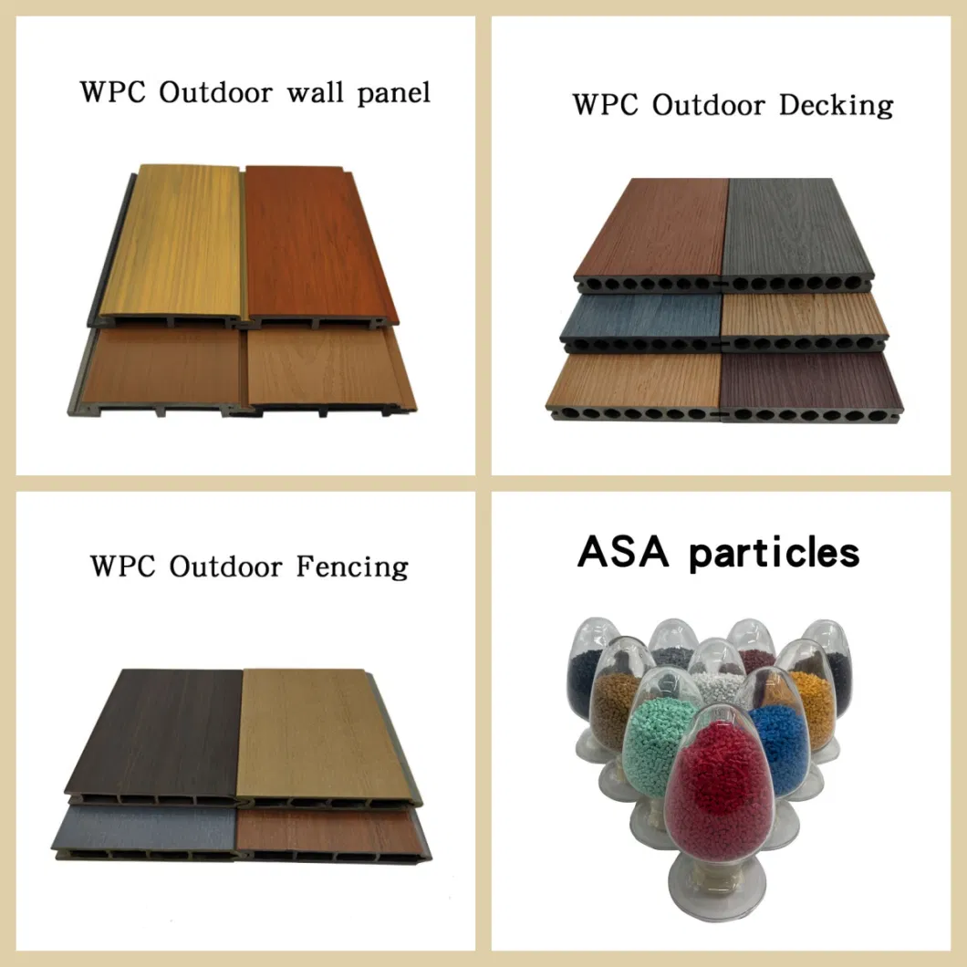 Colorful ASA Coated Wavy WPC Wall Panels