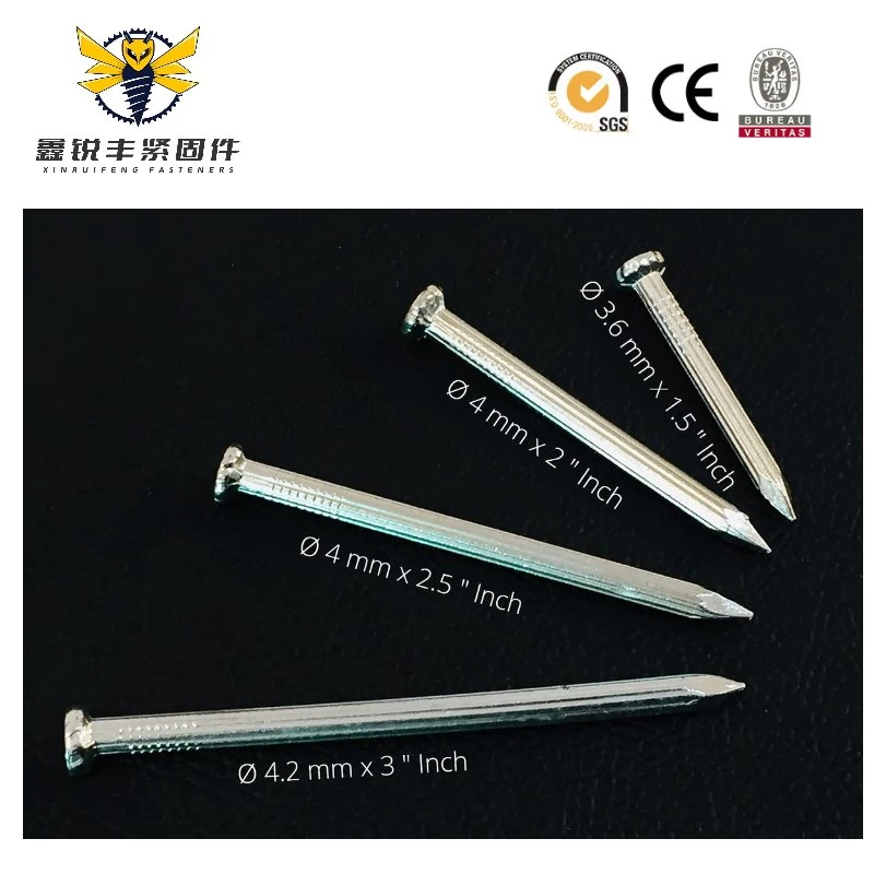 Factory Price Black Galvanized Masonry/Cement Carbon Steel Nais with Grooved/Fluted/Smooth/Spiral/Bamboo Shank Concrete Nails