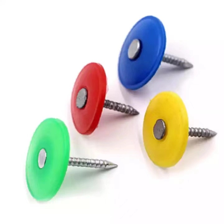 20mm-75mm Colors Cap /Plastic Cap Ring Shank Nails