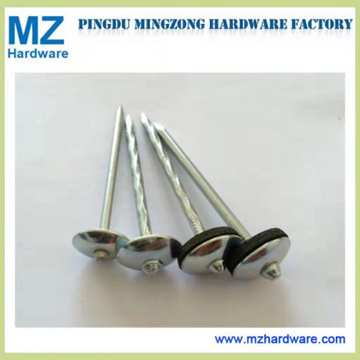 Smooth Twisted Screw Shank Umbrella Head Roofing Nail