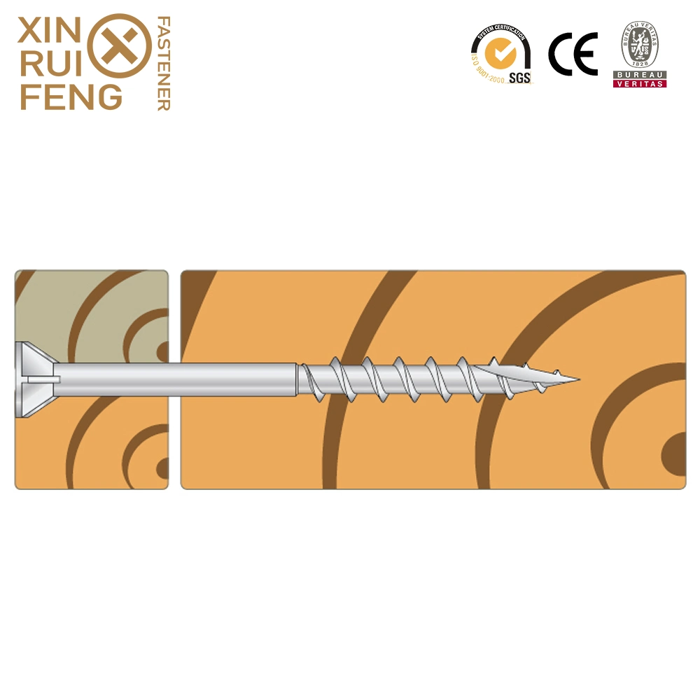 Xinruifeng Fasteners #8X1 1/2&quot; Square Drive Csk Head Saw Tooth Ruspert Wood Type 17 Point Construction Deck Screws