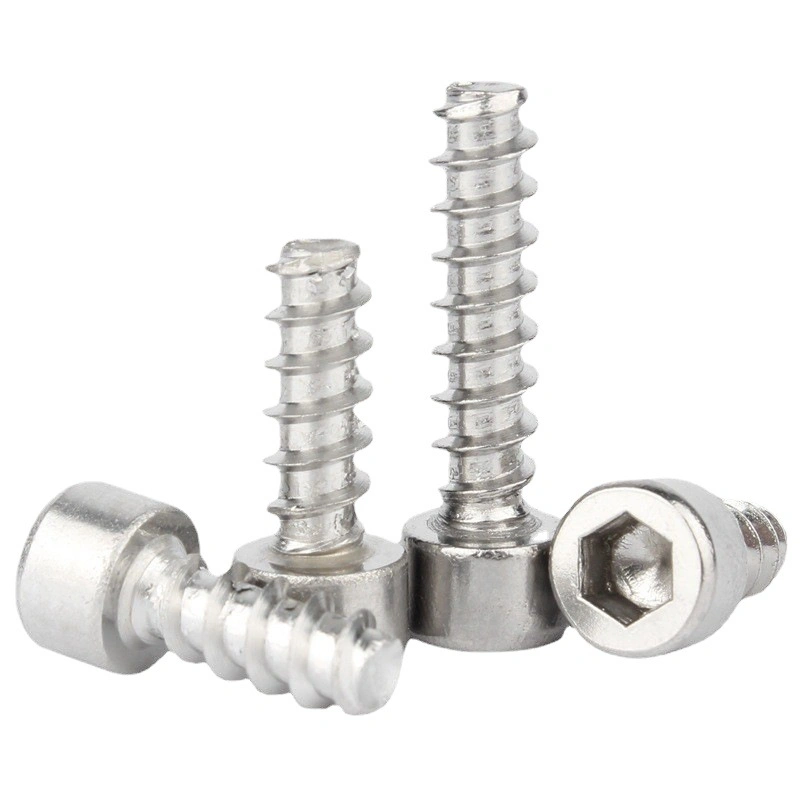 304 Stainless Steel Hexagon Socket Screw / Cylindrical Head Self Tapping Cup Head Self Tapping Screw M2/M2.6/M3/M4/M5/M6