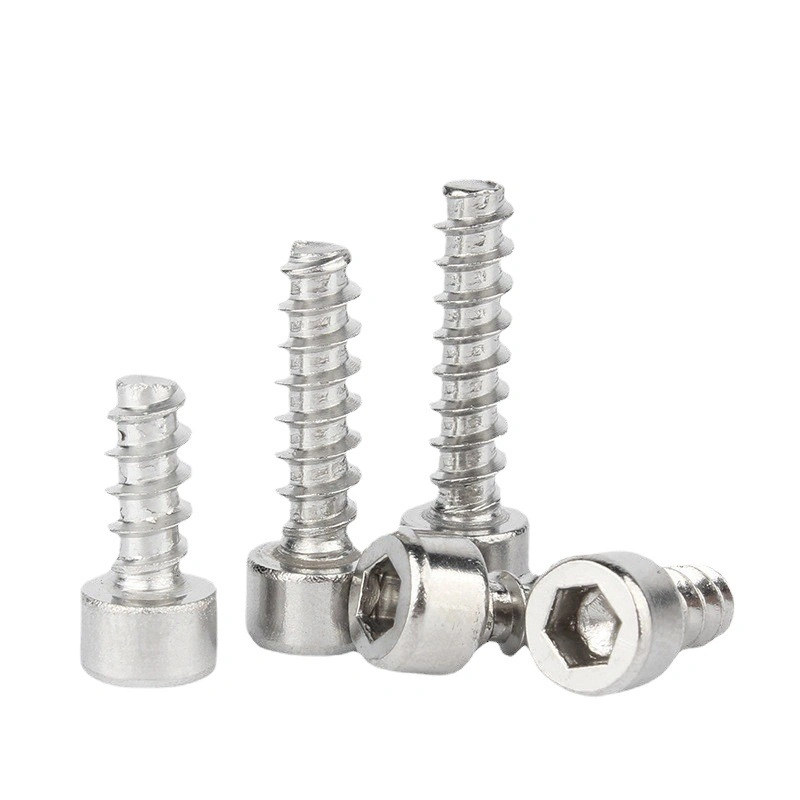 304 Stainless Steel Hexagon Socket Screw / Cylindrical Head Self Tapping Cup Head Self Tapping Screw M2/M2.6/M3/M4/M5/M6