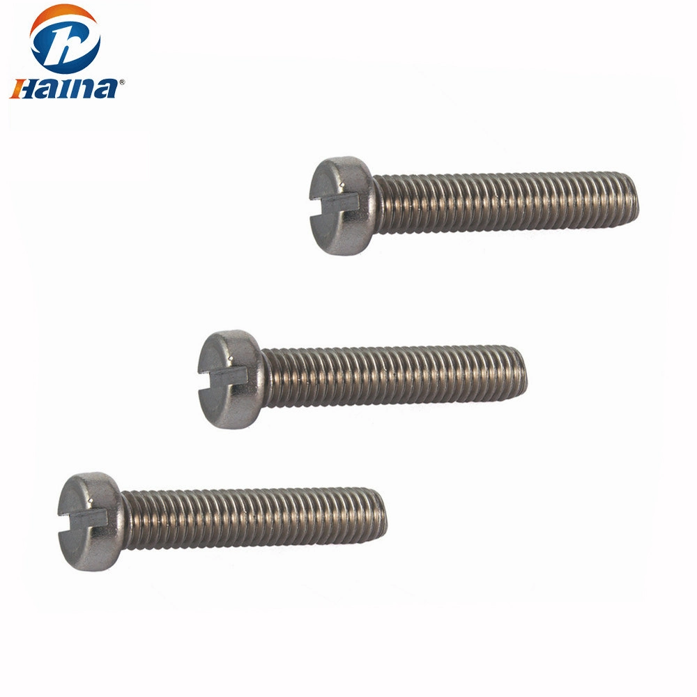 DIN84 Stainless Steel Slotted Cheese Flat Head Machine Screws