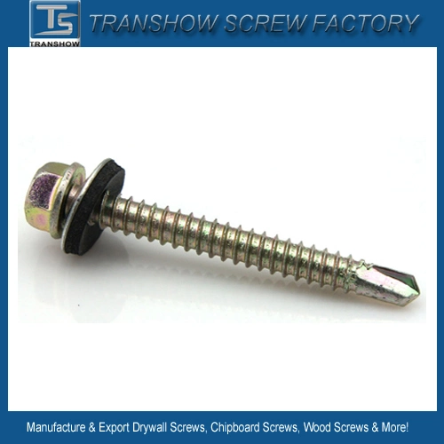 Drilling Hex Head Self Tapping Self-Drilling Roofing Screw with Bondded Washer