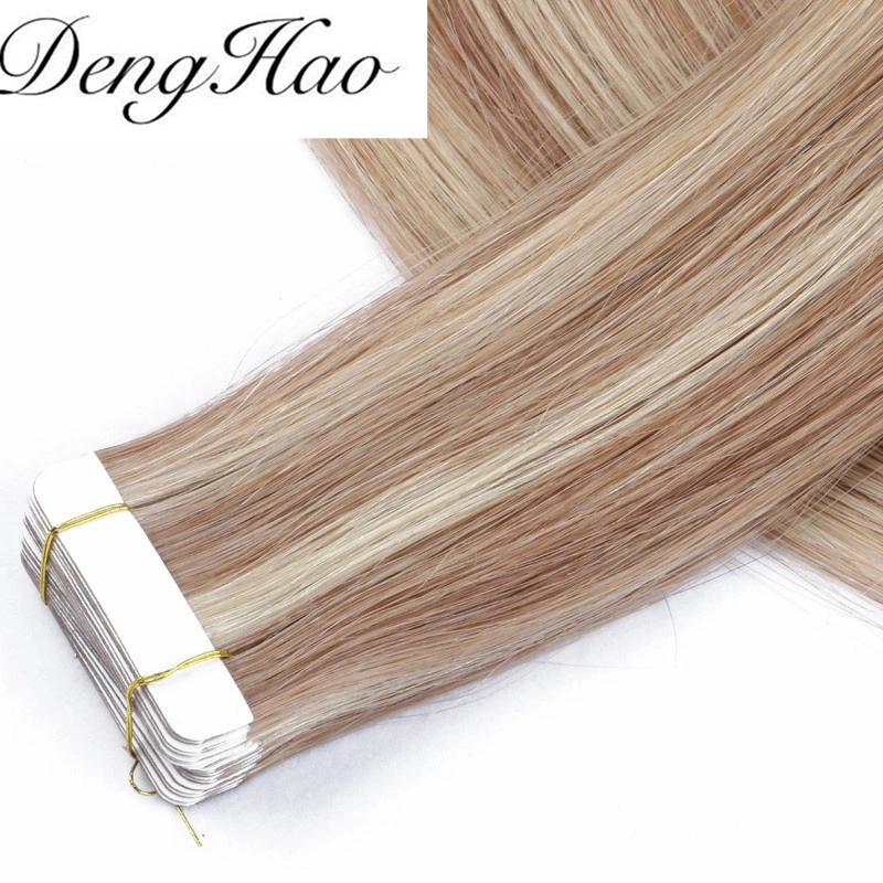 Wholesale Factory Price Human Hair Wavy Hair Tapes Hair Extension