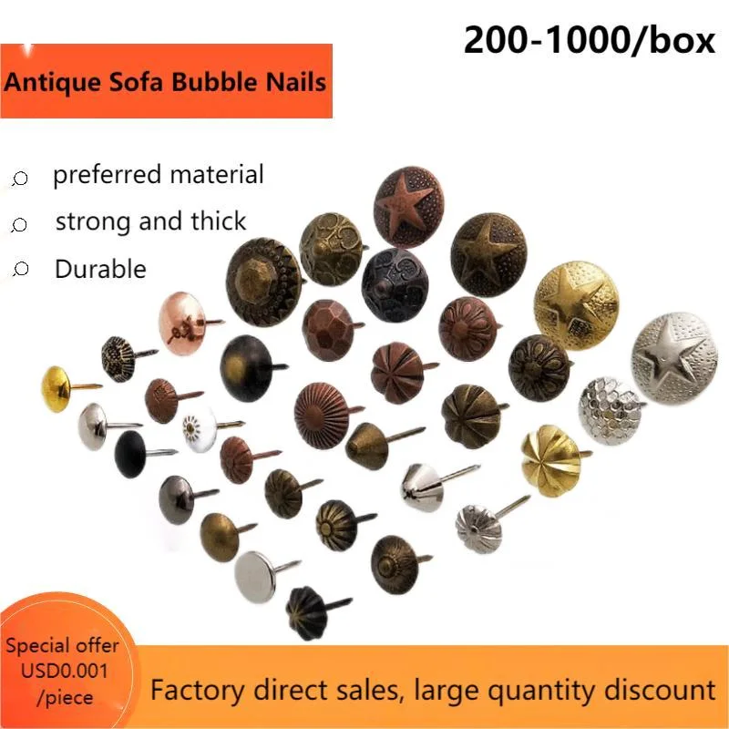 Wholesale Furniture Accessory Various Decorative Sofa Nails Silvery Decorative Small Tack Nails Pure Copper Upholstery Nails