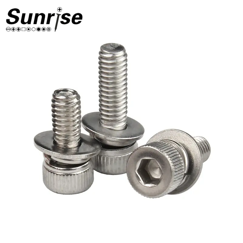 Stainless Steel Cylindrical Hexagon Socket Head Combination Screws