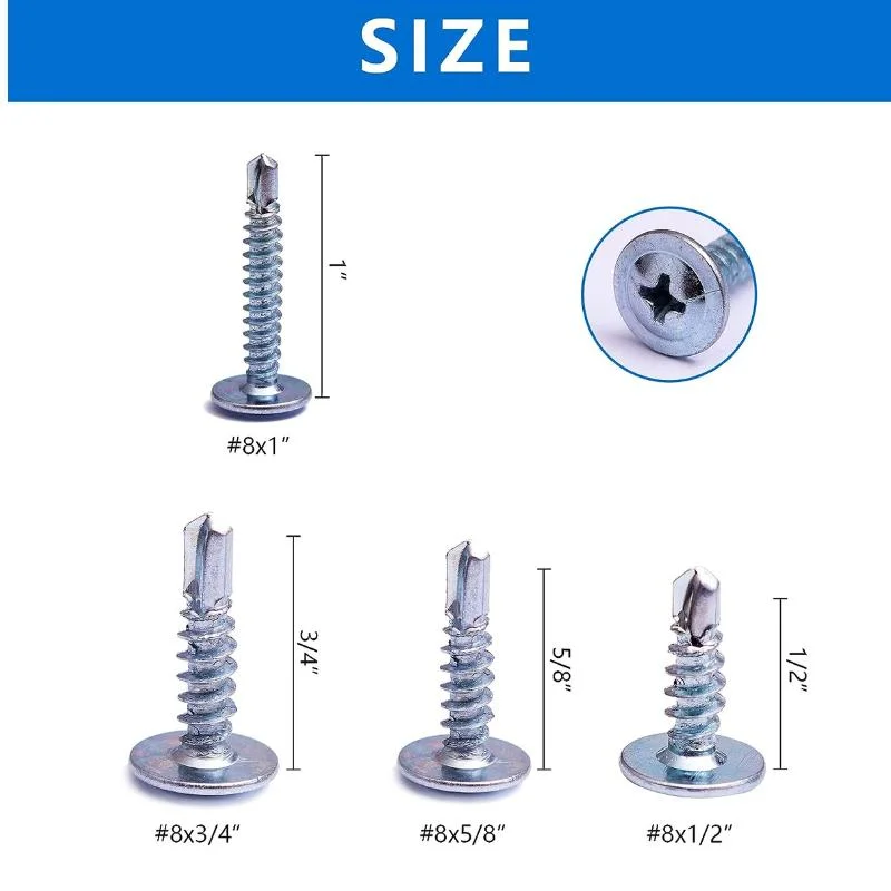 Phillips Drive Wafer Head Self Drilling Screw for Metal