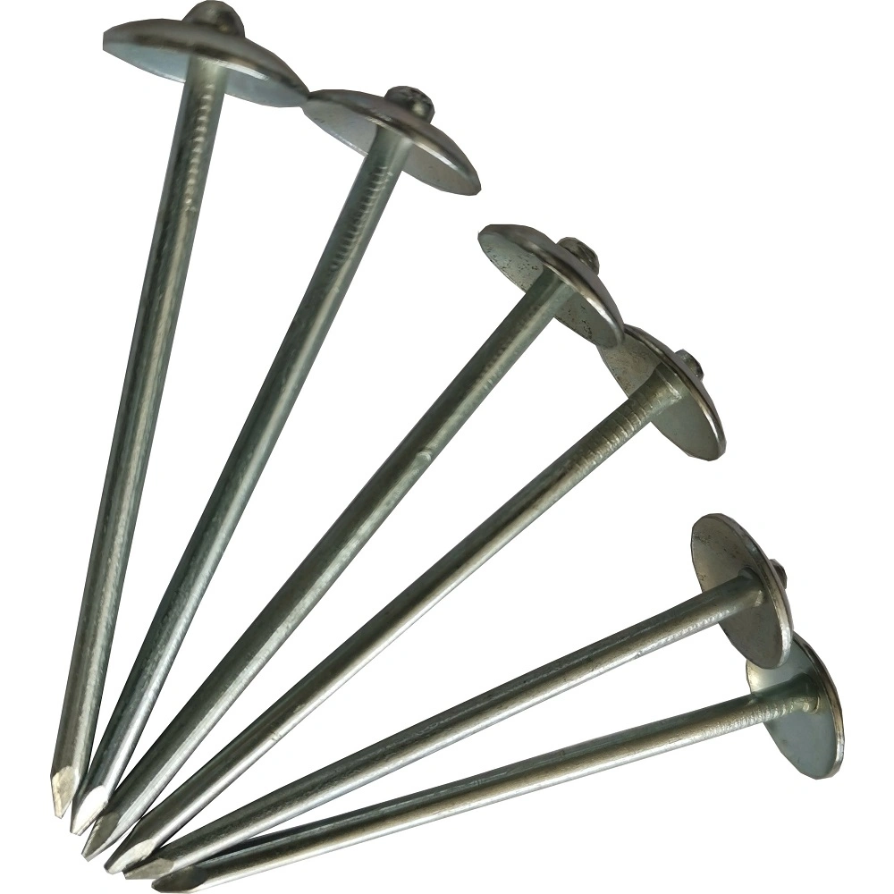 Bwg 9*2.5 Inch Twisted Shank Galvanized Umbrella Head Roofing Nails