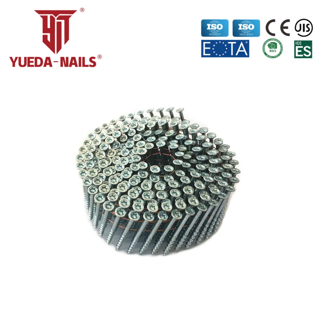 Shanghai Yueda 16 Degree 50/64/75/90/120mm Wire Coil Nails for Wooden Pallet