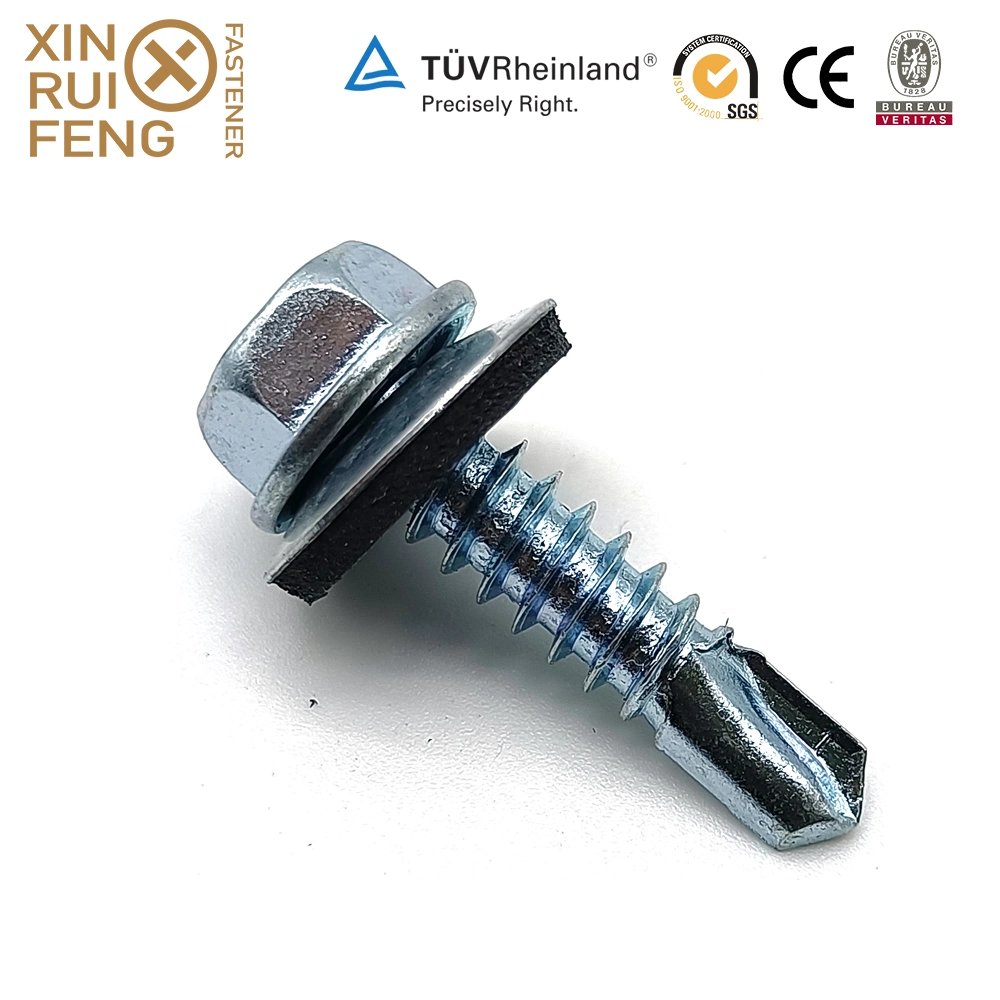 Xinruifeng Fastener China Factory Supply Xinruifeng Spoon Point Zincado Ruspert Roof Hexagon Head Self Tapping Drilling Screws