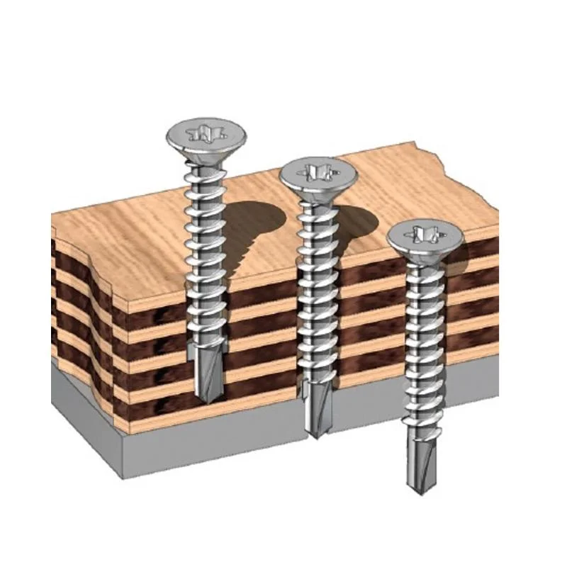 High-Quality Roofing Screw Countersunk Head Blue and White Zinc Screws Self-Drilling Screw