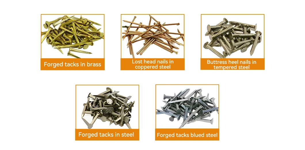 Wholesale Hardware Stainless Steel Screws and Fastener 1/2&quot;, 3/4&quot;, 5/8&quot;, 1&quot; Steel Round Head Shoe Tacks Nails for Shoes