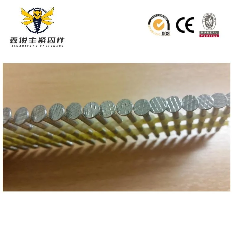 Plastic Strip Nails Diamond Point Screw Full Head Collation Nails