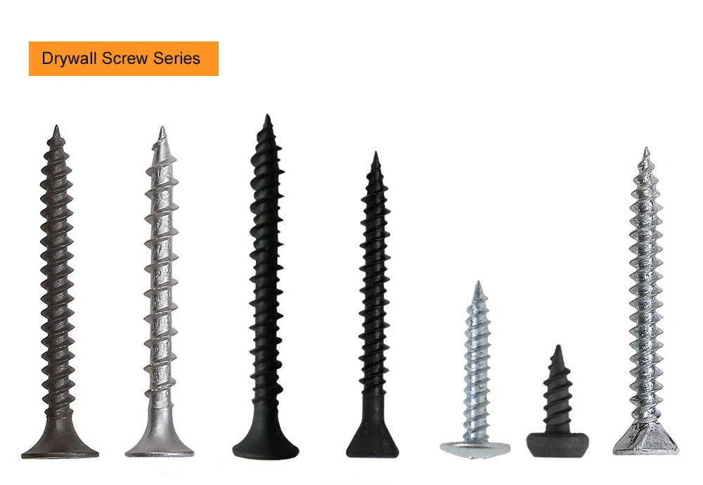 Black/Gray Phosphated Trim Countersunk Head Square or Phillips Drive Wood Cabint Screw Drywall Screws Made in China