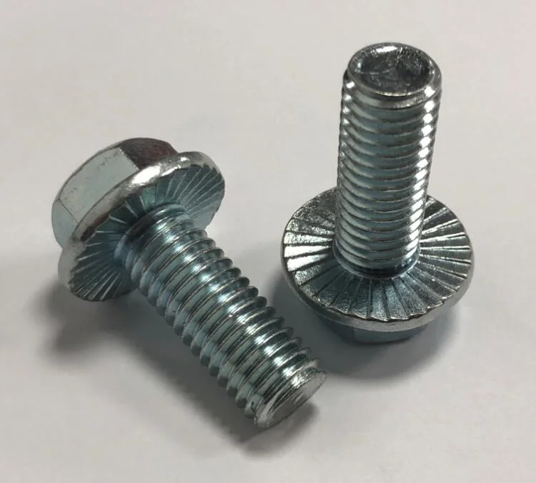 Carbon Steel Hex Flange Bolt Screw with Serration Zinc Plated